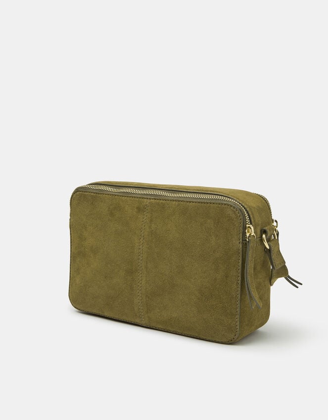 Double Zip Suede Camera Bag, , large