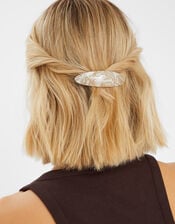 Pearl Resin Barrette Hair Clip, , large