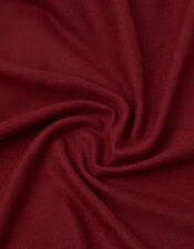 Super Soft Plain Blanket Scarf, Red (BURGUNDY), large