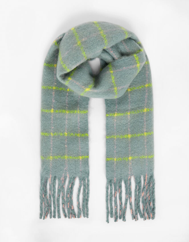 Sophie Brushed Check Blanket Scarf, , large