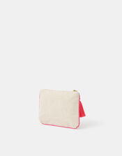 Initial Beaded Pouch, Natural (NATURAL), large