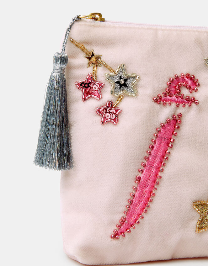 Embellished Arabic Initial Ramadan Pouch, Pink (PINK), large