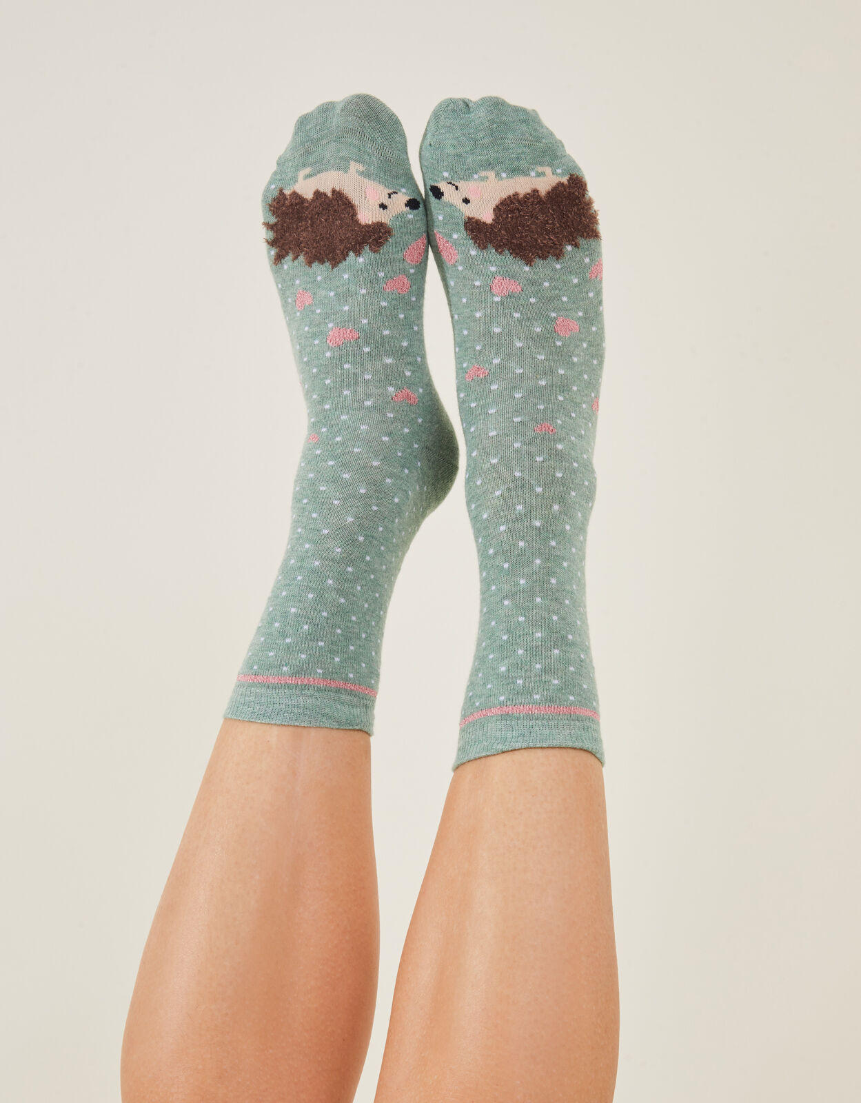 love heart trainer socks