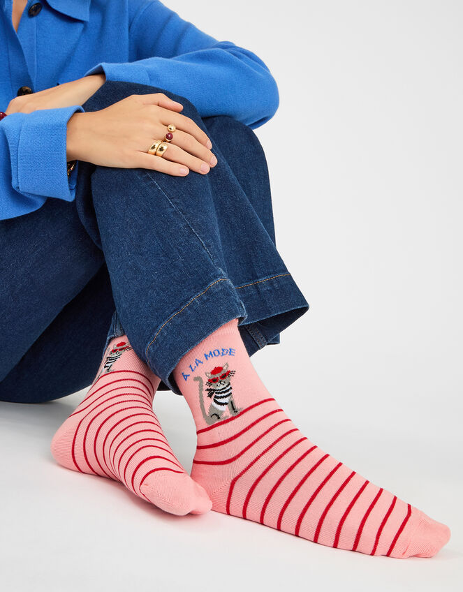 A La Mode Cat Socks, , large