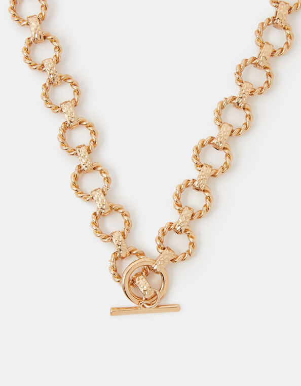 Twist Link T-Bar Necklace, , large