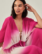 Maxi Pleated Kaftan, Pink (PINK), large