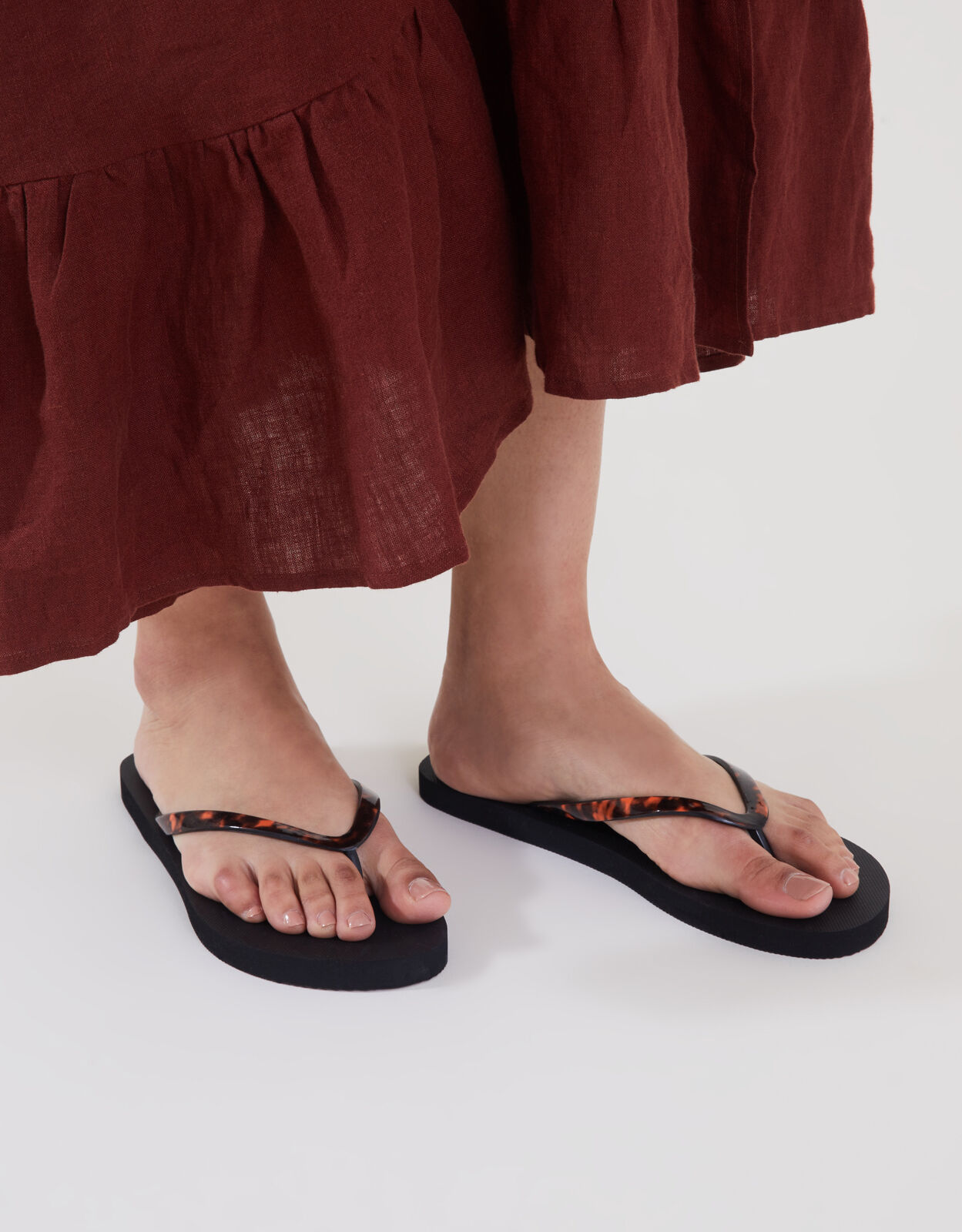 Tortoise shell flip flops discount