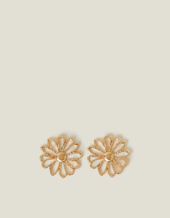 Statement Cut-Out Flower Stud Earrings, , large
