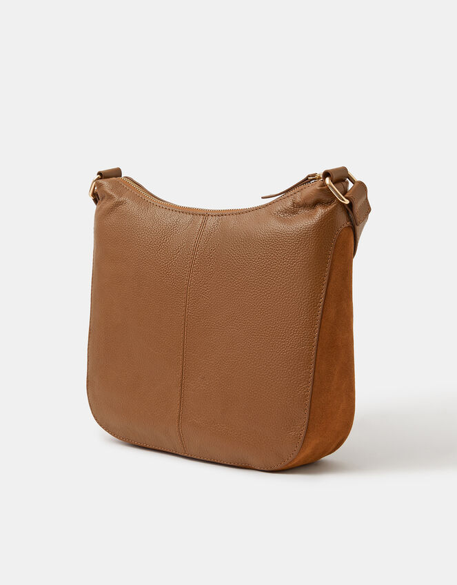 Leather Messenger Cross-Body Bag , , large