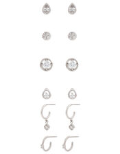 Platinum-Plated Sparkle Earring Multipack, , large