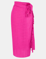 Check Tassel Sarong, , large