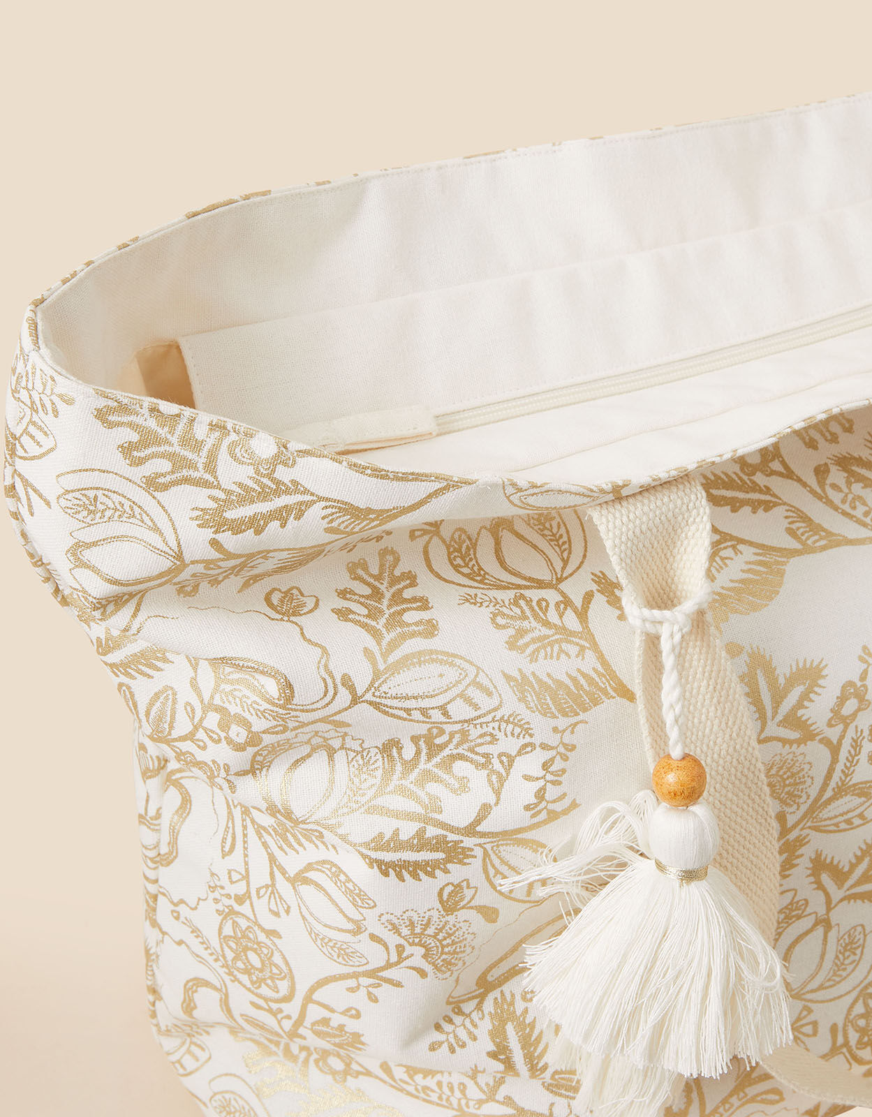 Gold metallic beach discount bag