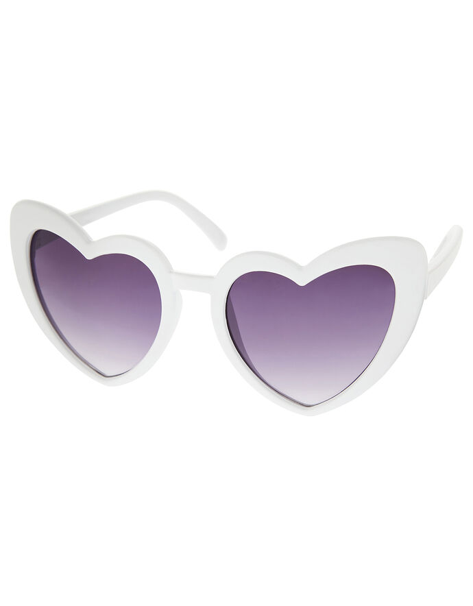 Love Heart Sunglasses White Sunglasses Accessorize UK
