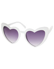 Love Heart Sunglasses, White (WHITE), large