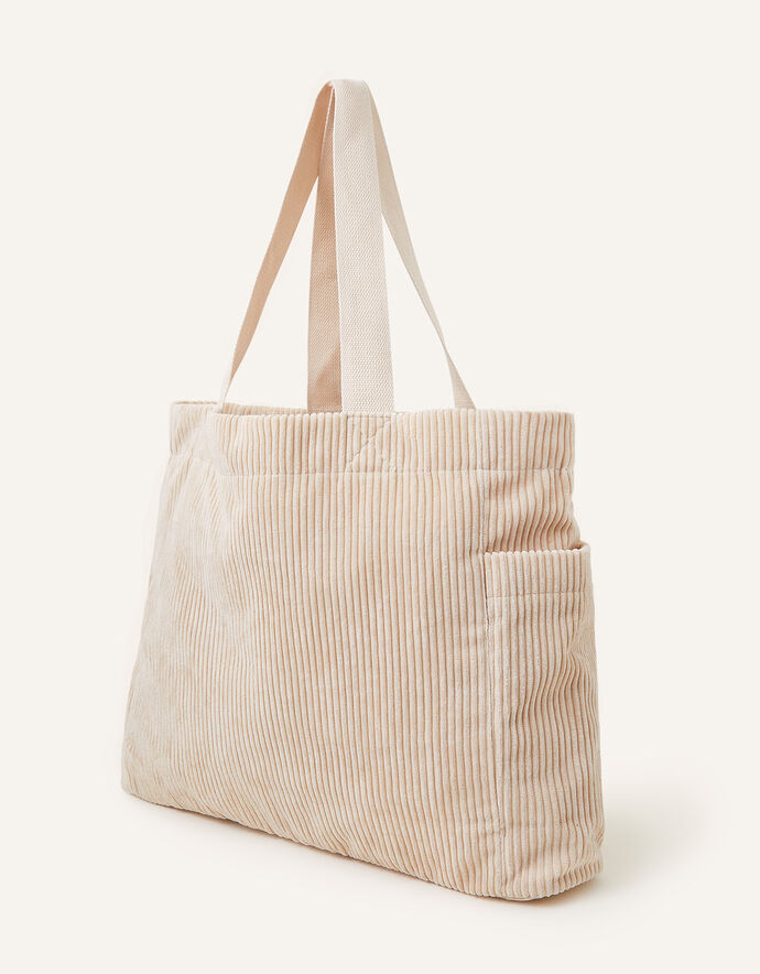 Cord Shopper Bag Cream | Tote & Shopper bags | Accessorize UK