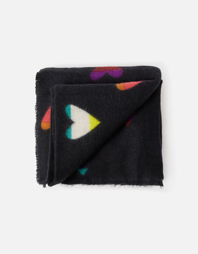 Rainbow Hearts Blanket Scarf, , large
