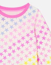 Girls Rainbow Star PJ Set, Multi (BRIGHTS-MULTI), large