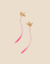Kids Butterfly Fake Hair Clips Set of Two, , large