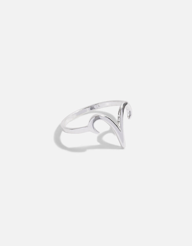 Sterling Silver Zodiac Aries Ring, Silver (ST SILVER), large