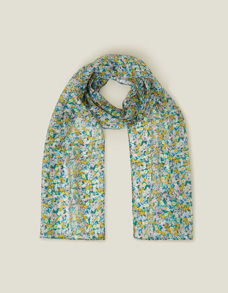 Ditsy Floral Silk Scarf, , large