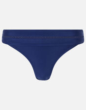 Ladder Detail Bikini Briefs with Recycled Polyester, Blue (NAVY), large