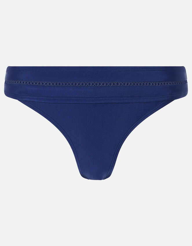 Ladder Detail Bikini Briefs with Recycled Polyester, Blue (NAVY), large