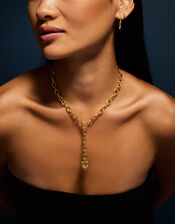 14ct Gold-Plated Heart Pendant Chain Necklace, , large