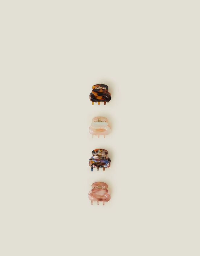 Mini Oval Resin Claw Clips 4 Pack, , large
