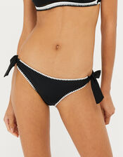 Lukshana Tie Side Bikini Briefs, Black (BLACK/WHITE), large