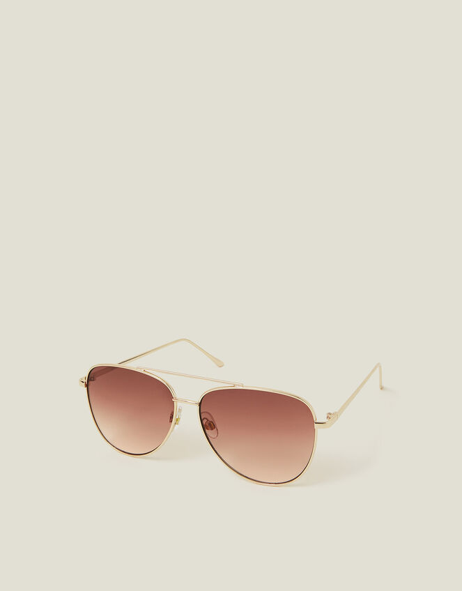 Metal Aviator Sunglasses, , large