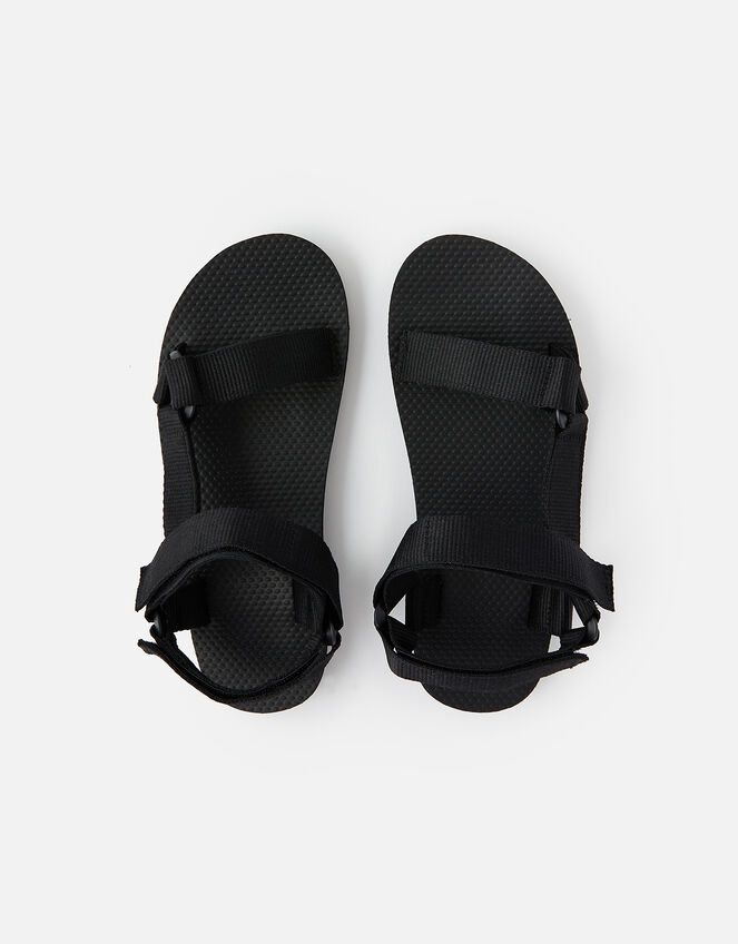 Strappy Sandals, Black (BLACK), large