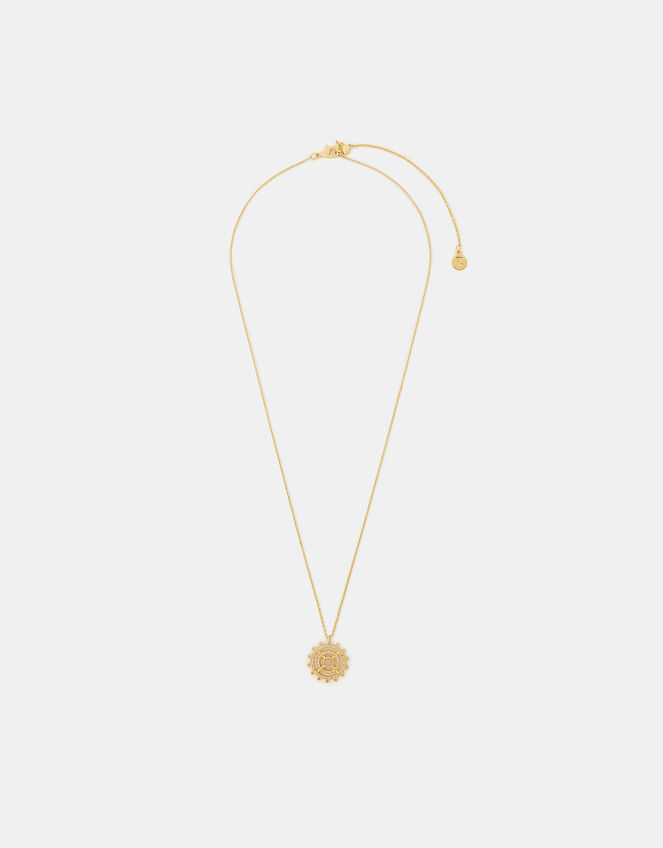 14ct Gold-Plated Sun Beam Pendant Necklace, , large
