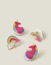 4-Pack Girls Rainbow Claw Clips, , large