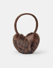 Leopard Print Faux Fur Earmuffs, , large