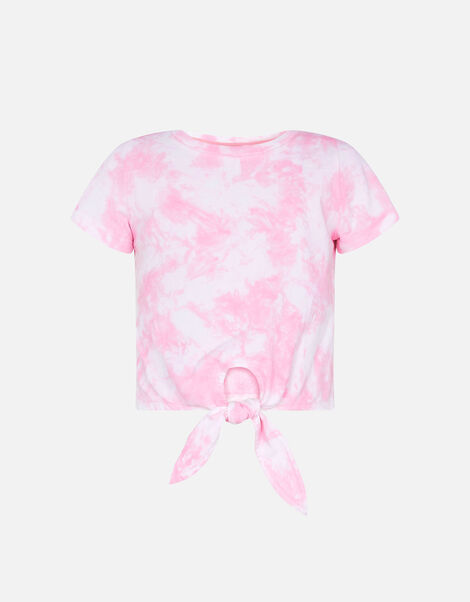 Girls Tie Dye Knot T-Shirt Pink, Pink (PINK), large