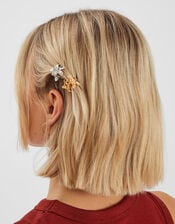 4-Pack Mini Metal Flower Claw Clips, , large