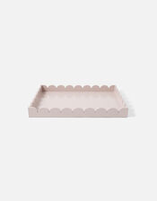 Wood Scallop Tray, Pink (PALE PINK), large