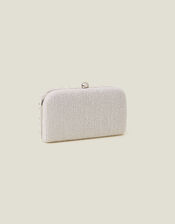 Bridal Hand-Beaded Hardcase Clutch, , large
