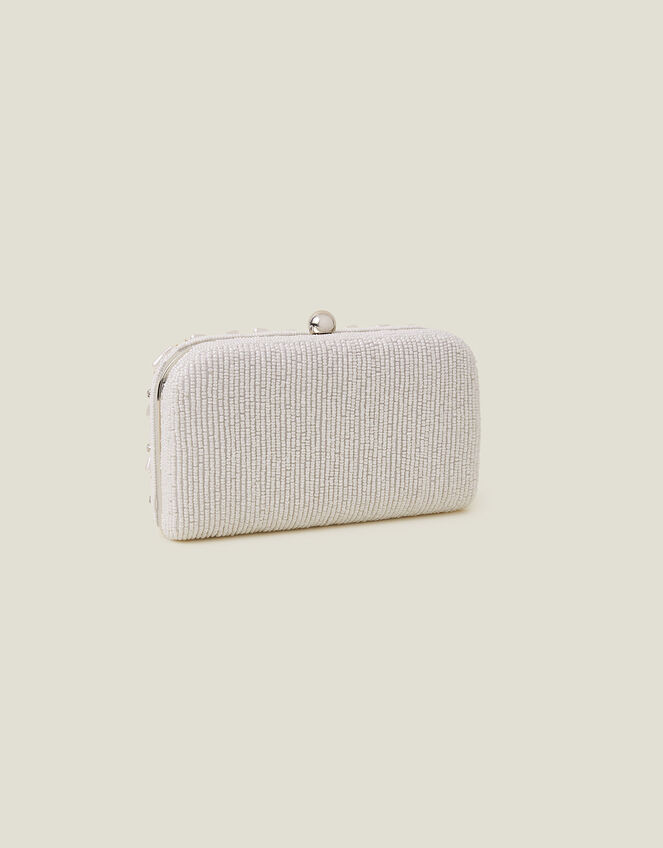 Bridal Hand-Beaded Hardcase Clutch, , large