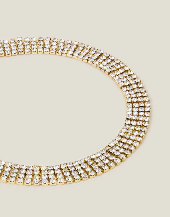 Diamante Collar Choker Necklace, , large
