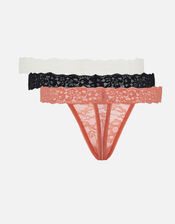Lace Thong Multipack , Multi (ASSORTED), large