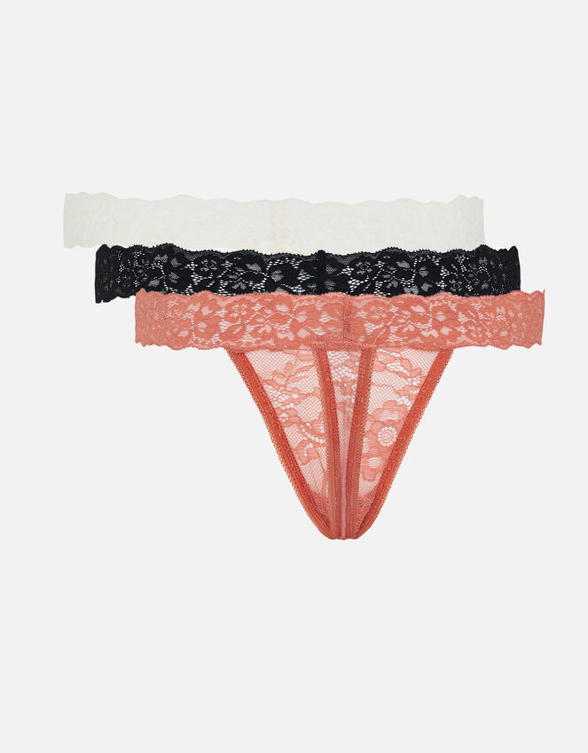 Lace Thong Multipack , Multi (ASSORTED), large