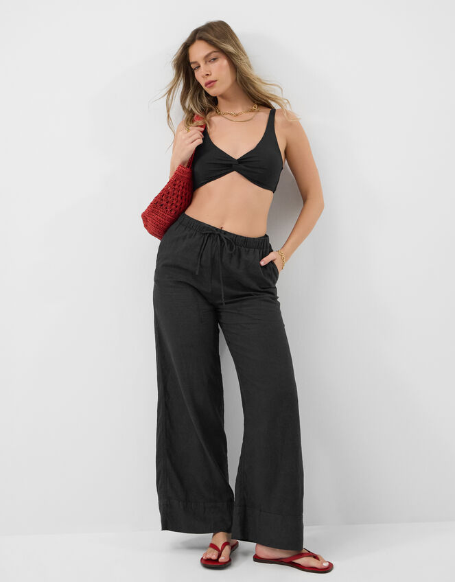 Knot Front Bikini Top, Black (BLACK), large