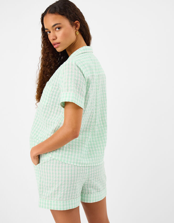 Gingham Short Pyjamas Set, Green (GREEN), large