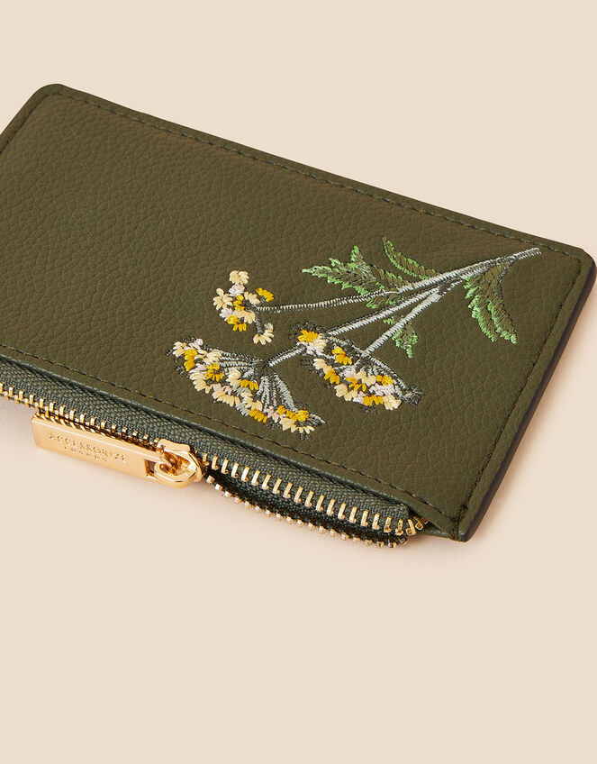 Embroidered Floral Card Holder , , large