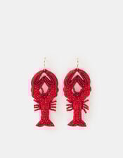 Beaded Lobster Drop Earrings, , large