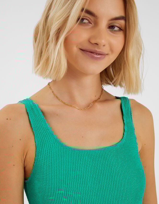 Crinkle Swimsuit, Green (GREEN), large