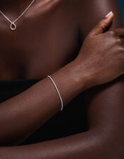 Sterling Silver Tennis Bracelet, , large