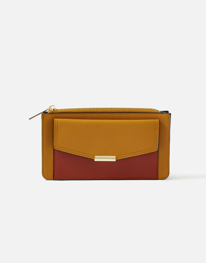 Front Pocket Zip Purse, Yellow (OCHRE), large