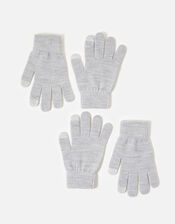 Metallic Touchscreen Glove Twinset, , large